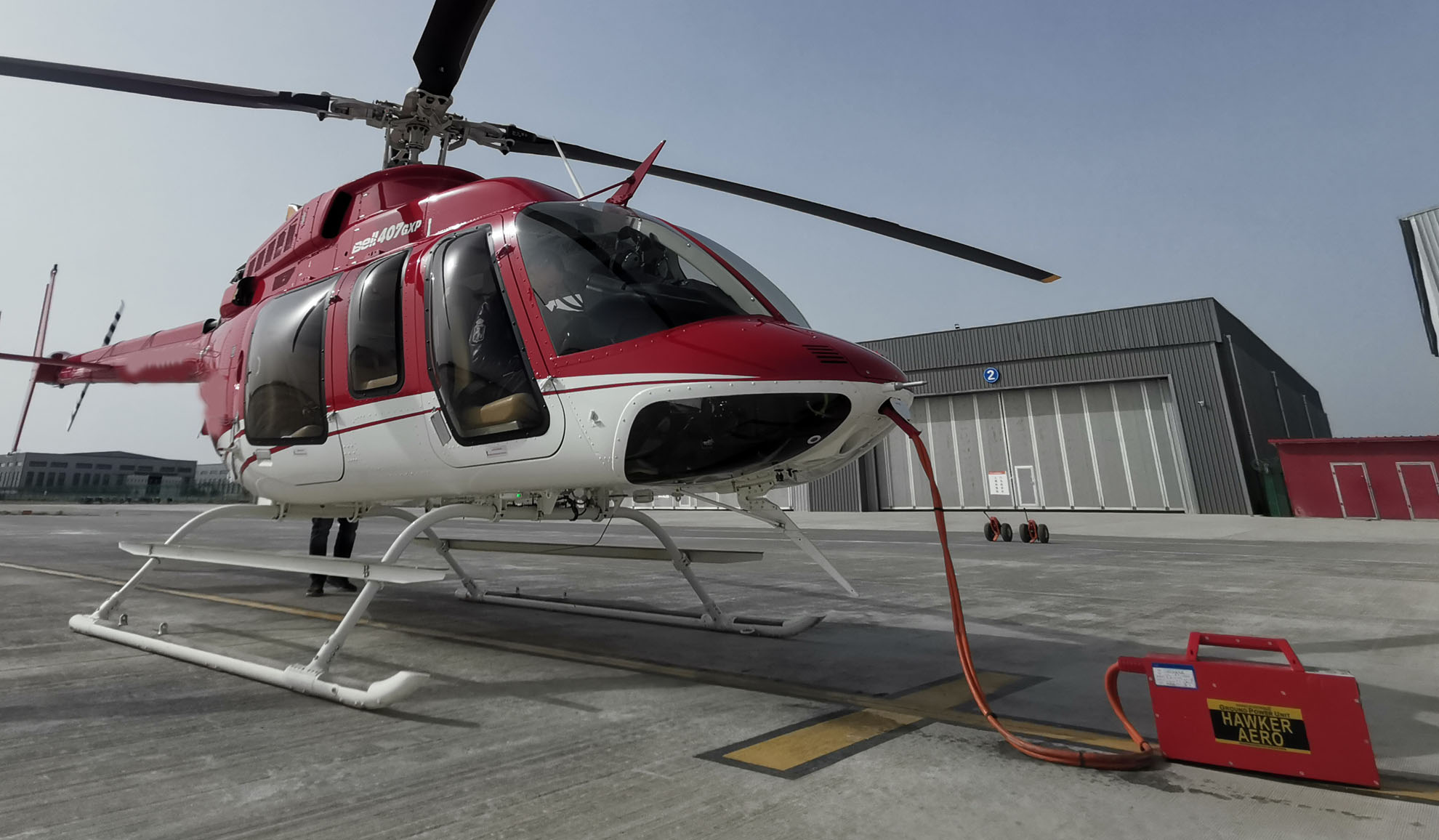 REDBOX RB85A.HAWKER AERO 2841 Portable ground power unit aircraft for AIRBUS AS365N helicopter